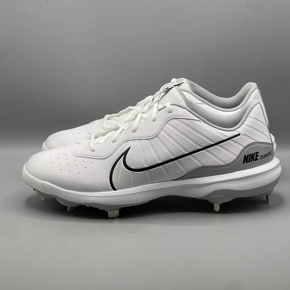 Nike Alpha Huarache Men's 14 Baseball‎ Cleats White Varsity 4 Low DJ6516-100
